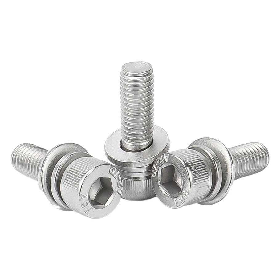 Тройной Комбинированный винт с шестигранной головкой из нержавеющей стали 304.