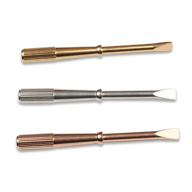 Отвертка для браслетов Kajia, золотая, из титановой стали, инструмент для разборки, аксессуары для ювелирных изделий, отвертка с плоским наконечником из нержавеющей стали, в наличии