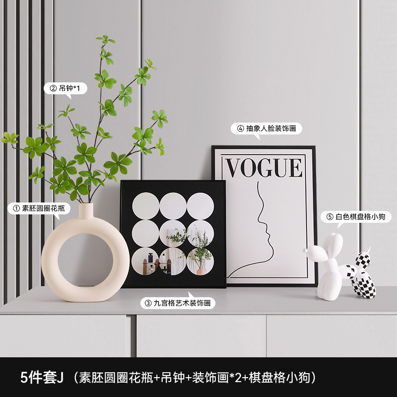 Entrar en el hogar decoración de puerta de entrada moderna alta sensación de sala de estar hogar escritorio TV comedor armario zapatos nicho decoración suave