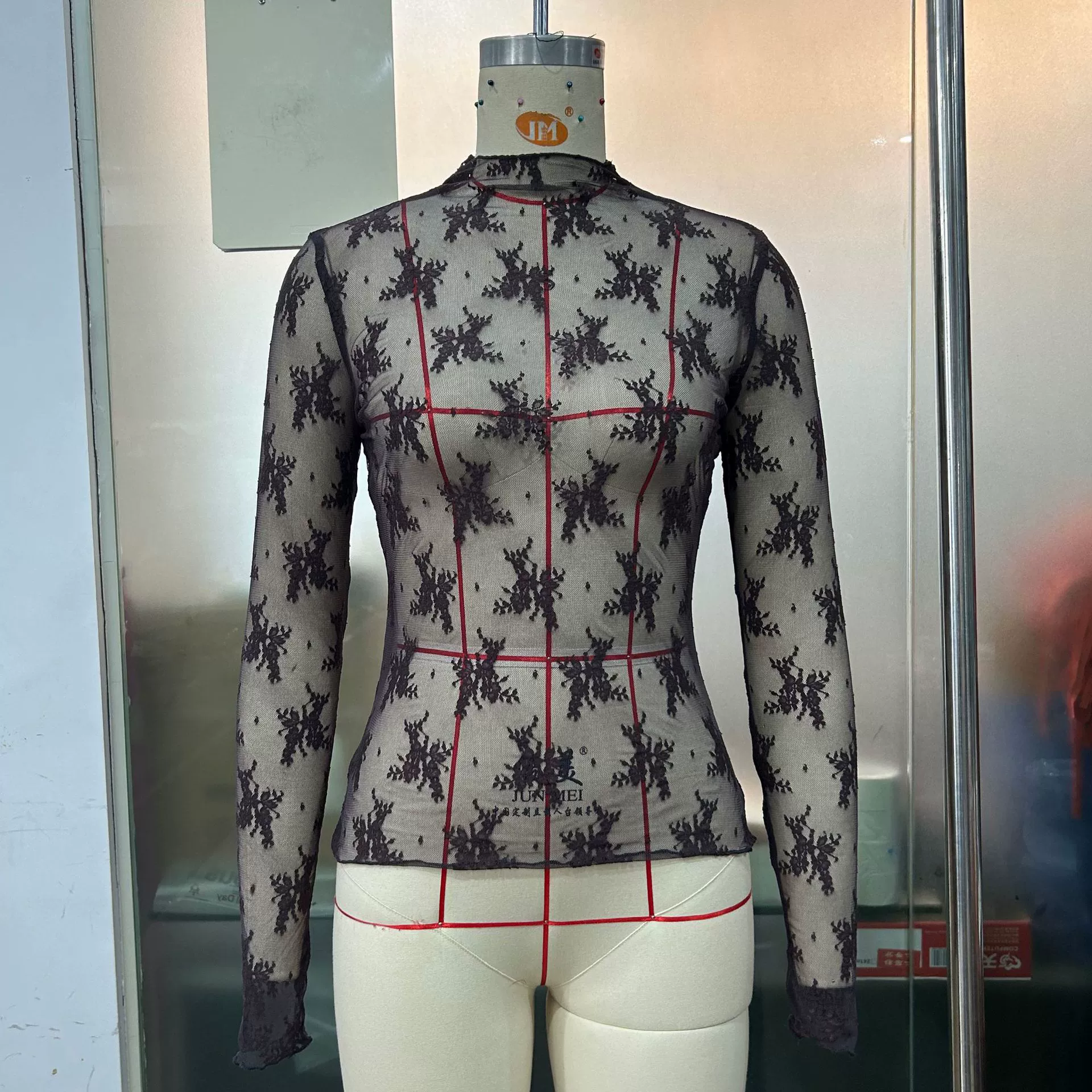 Туника из сетки с длинным рукавом, женская полупрозрачная растяжимая lace, дышащие многоцветные, размеры S–XL