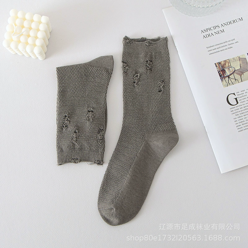Knee Socks Tide mid-length, thin breathable summer, one size (beige/gray/white/black)