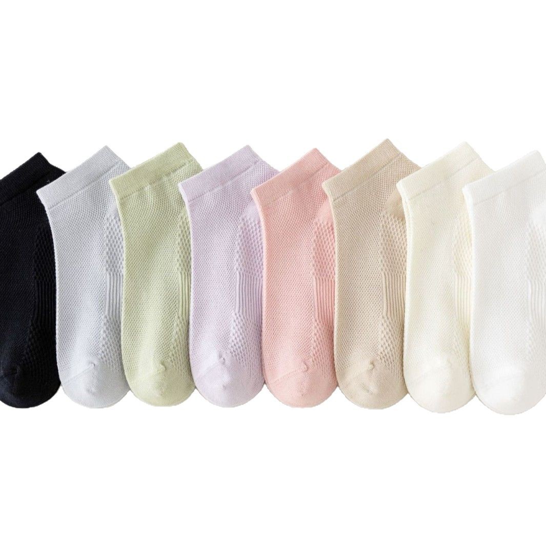 Calcetines de verano, calcetines de verano, calcetines de algodón, calcetines antibacterianos de malla superficial, 10A