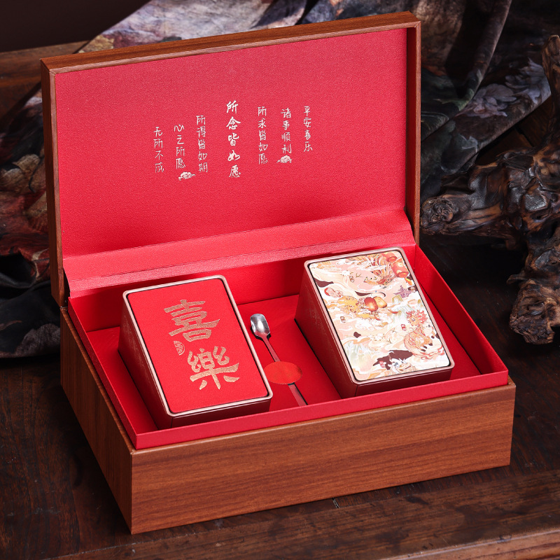 古树红茶叶包装盒空礼盒高档祁门滇红普洱野生小种礼盒空盒铁罐装