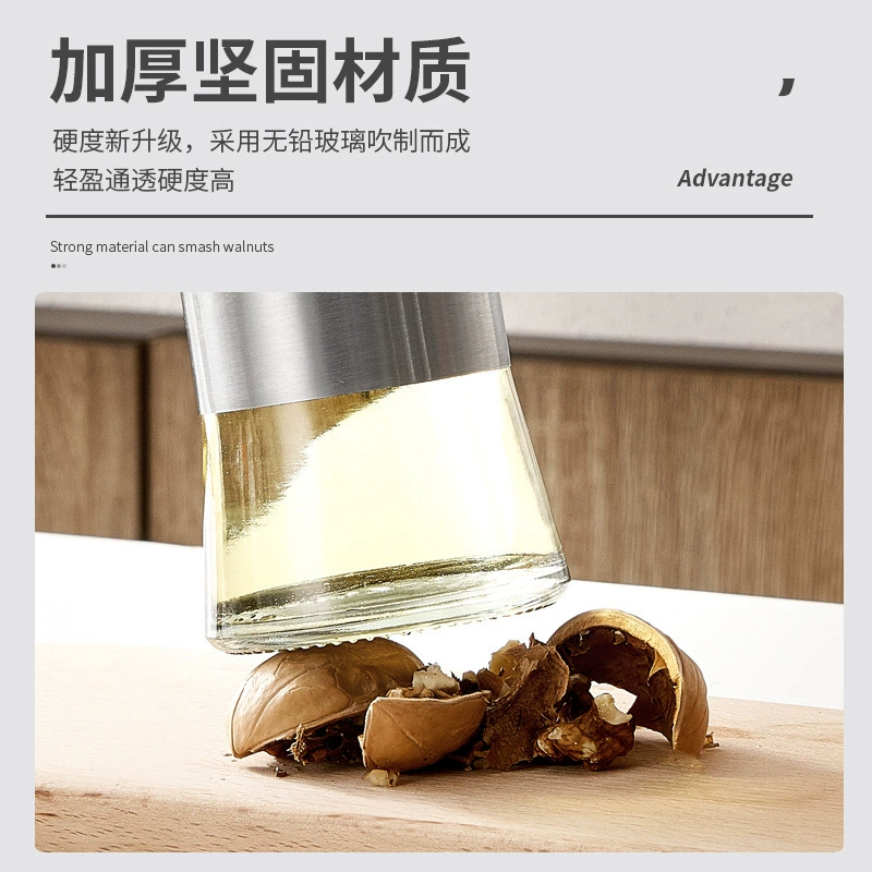 Automatic foldable hermetic glass oil dispenser stainless steel