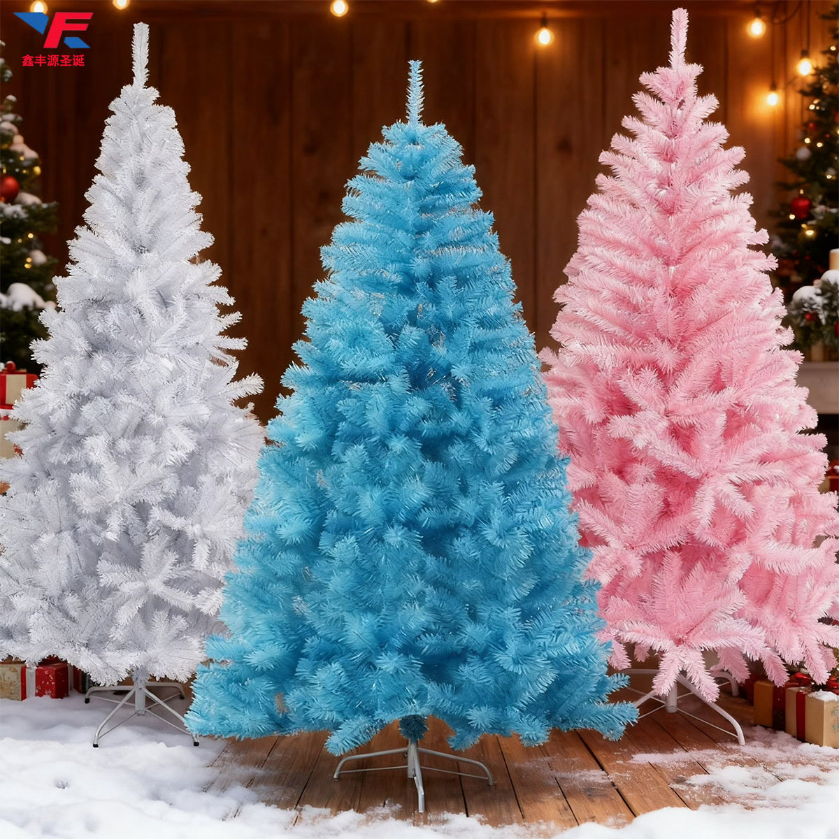 Transfronterizos de cifrado de PVC rosa árbol de Navidad decoración de Navidad sala de estar imitación artificial árbol de Navidad grande