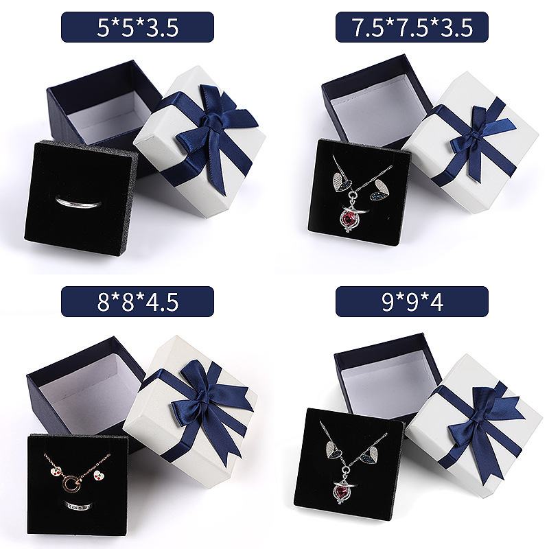 Nuevo producto Bowknot Sky Earth Cubierta Caja de regalo Sense premium San Valentín Regalo Joyero Collar Anillo Pendientes Caja de embalaje