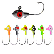 路亚软虫钩三角铅头钩3.5g有倒刺铅头钩路亚彩色鱼钩渔具