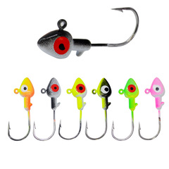 新款三角鉛頭鈎3.5g有倒刺鉛頭鈎路亞軟餌魚鈎漁具