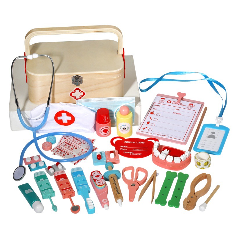 CPC niños pequeño doctor juguete juego casa simulación enfermera niña real doctor juguete educativo traje