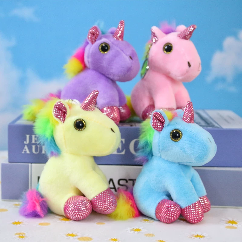 Rainbow trend bag, plush backpack, toy, keychain, unicorn