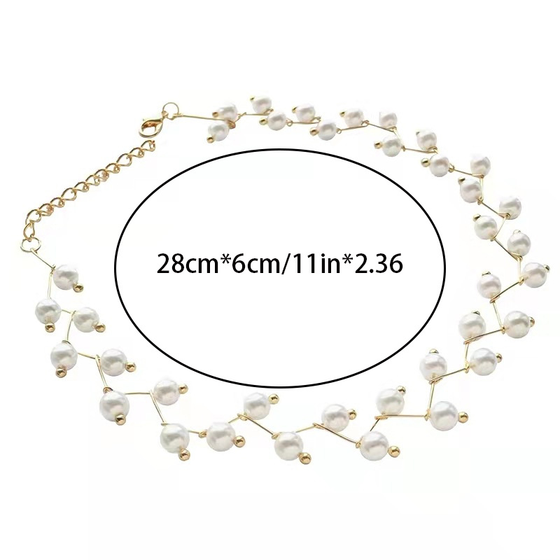 Cadena de clavícula de perla correa de cuello gargantilla femenina Collar corto simple joyería de cuello femenino Corea del Sur correa de Cuello estilo coreano