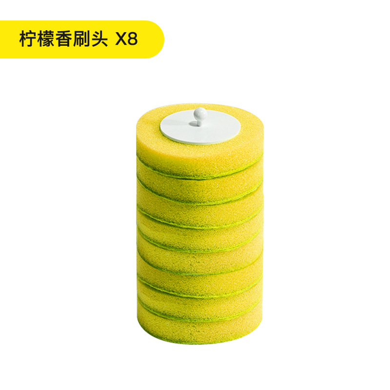 Cepillo de inodoro desechable hogar sin ángulo muerto cepillo de inodoro reemplazo traje de cabeza colgante de pared artefacto de limpieza de inodoro