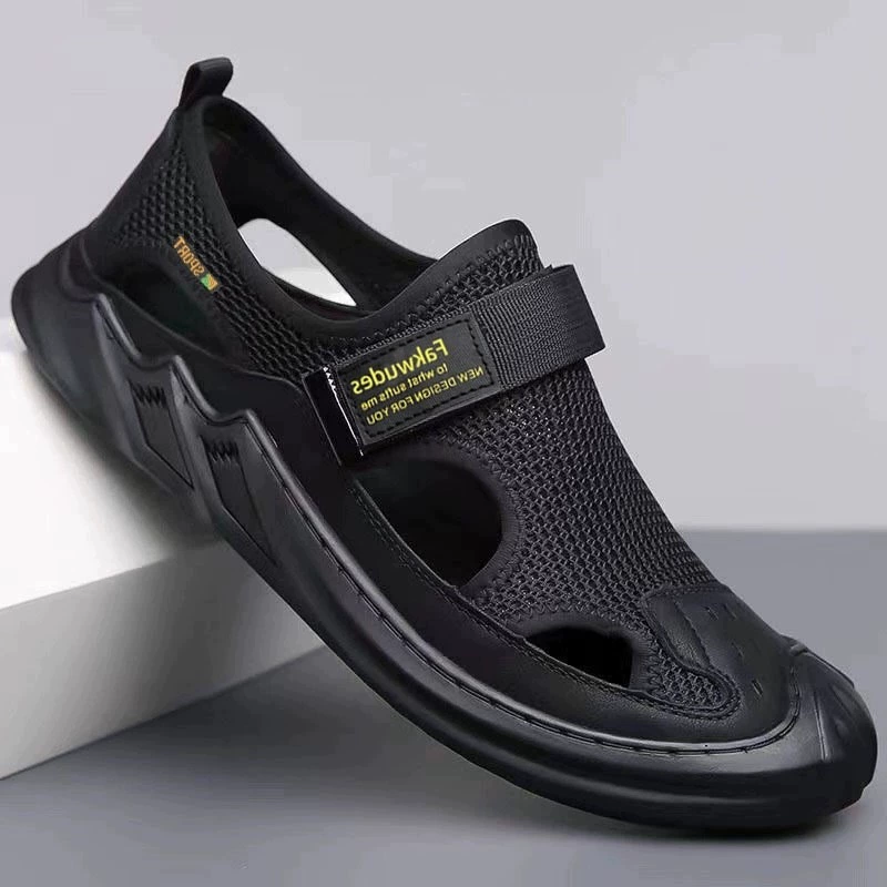 Fashionable trend sandals, sports mesh breathable beach footwear for leisure, shoes, wholesale, soft sole