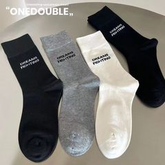 GOOD FA is a niche South Korean streetwear brand that offers letter socks for both men and women. These socks are versatile and can be paired with various outfits, making them suitable for casual and sporty occasions. The socks come in solid colors and feature a mid-calf length design.