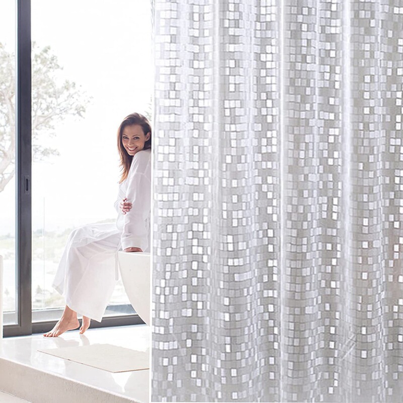Shower Curtain Set, No-Drill Water-Blocking Door Curtain, Partition Shower Curtain, Waterproof Amazon Cross-Border Bathroom Curtain, Dry and Wet Separation Shower Curtain Set, No-Drill Water-Blocking Door Curtain, Partition Shower Curtain, Waterproof Amazon Cross-Border Bathroom Curtain, Dry and Wet Separation