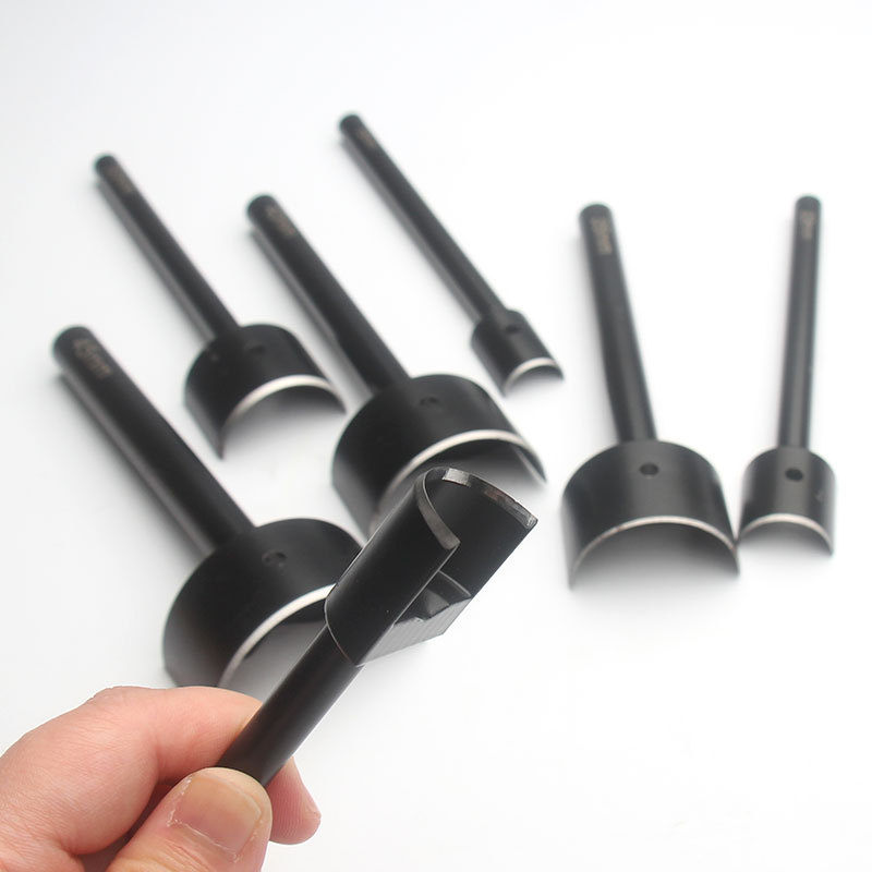 黒棒半円斬り1/2円角沖15-45mmバンドベルト沖diy手作り皮革工具c型半円沖|undefined