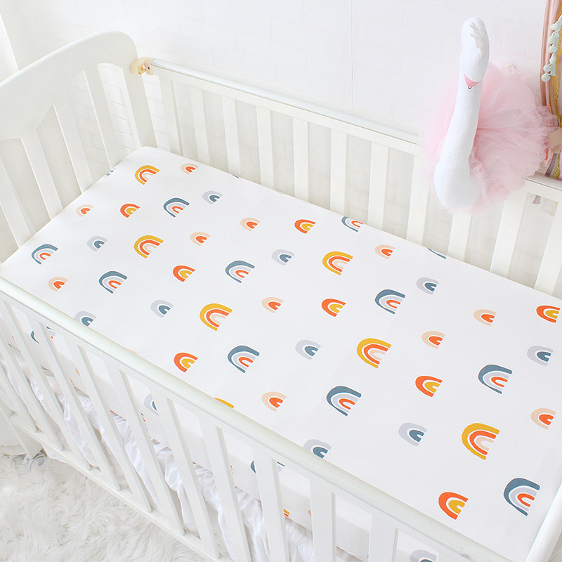 Cross-border Hot Sale European American Standard Size Cotton Crib Bed Hat Detachable Children's Bed Cover Bed Sheet