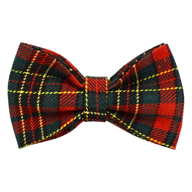 Красный низ Рождественский плед Новый ошейник для собак Украшение с бантом Ремешок для собак Галстук-бабочка Костюм Ошейник для домашних животных Cross Border Generation