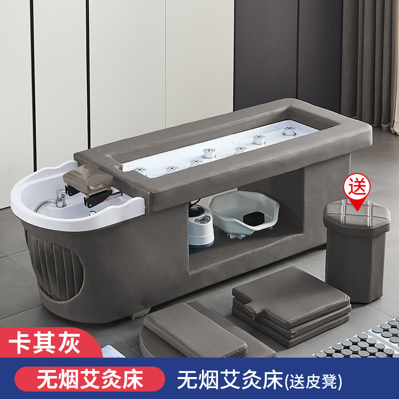 Gris caqui-cama de moxibustión-cama estándar