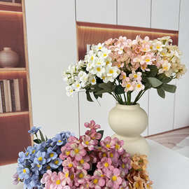跨境仿真手札复古海棠花家居客厅插花花束餐桌花艺摆件装饰假干花
