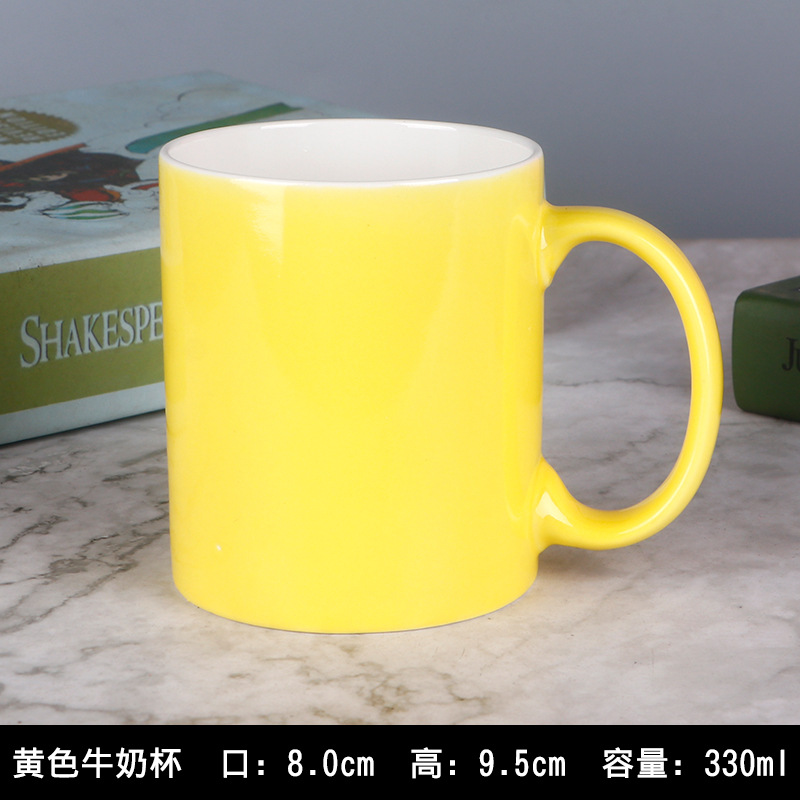 350ml recta taza de leche taza de color europeo Taza de cerámica del hotel impreso LOGO regalo taza