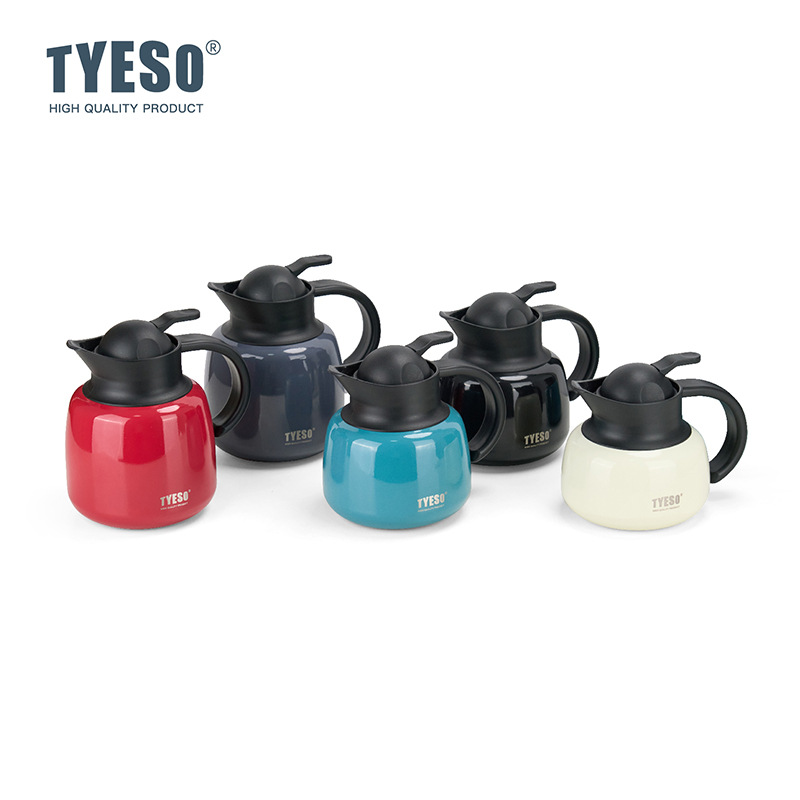 Taishuo/TYESO 스테인레스 스틸 304 냉수 주전자 내열 방지 대용량 냉차 냄비 이중층 절연 냉수 주전자