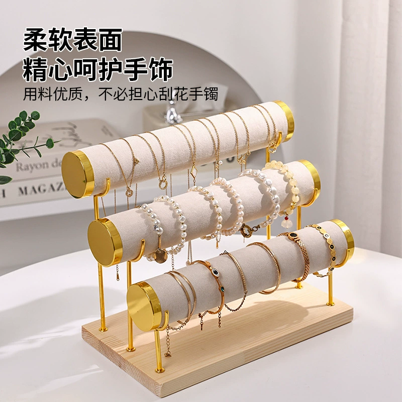 Лестница из металлической рамы, бархатная лестница, многоуровневой браслет, браслет, браслет, браслет, ручная полка, витрина, подставка, украшение ювелирных изделий