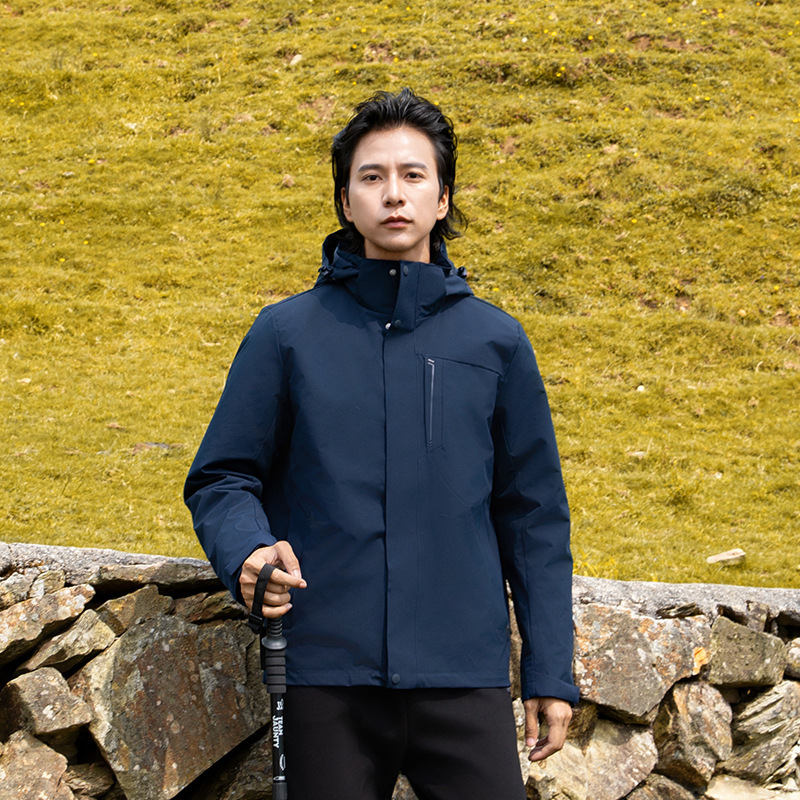 Ropa de asalto para mujeres al aire libre a prueba de viento impermeable 3 - en - 1 ropa de montaña para hombres sensación de alto nivel de invierno y otoño abrigo de terciopelo image 14