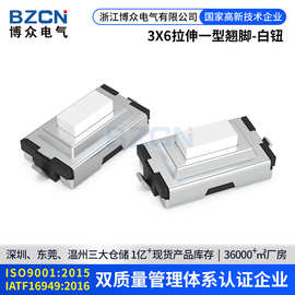 博众电气 新一型3X6X2.5老款ü型脚位 V型两脚白色贴片 表面贴装