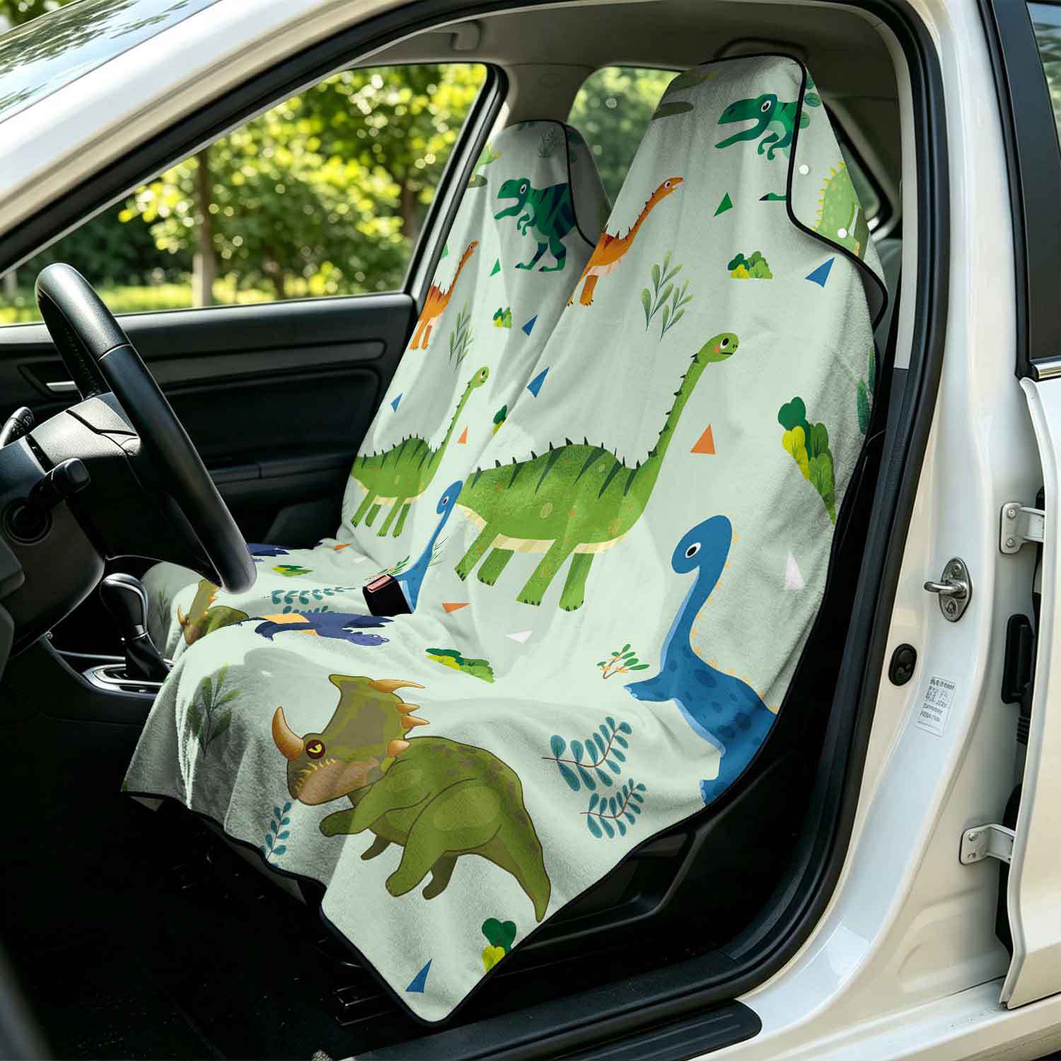 2-piece dual-use car seat cover, ultra-fine fiber, can be used as a beach towel, printed car protective seat cover 6