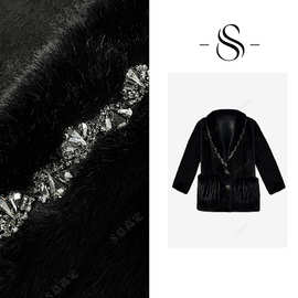 冬季新款大翻V领重工加厚保暖气质百搭中长女外套D0107