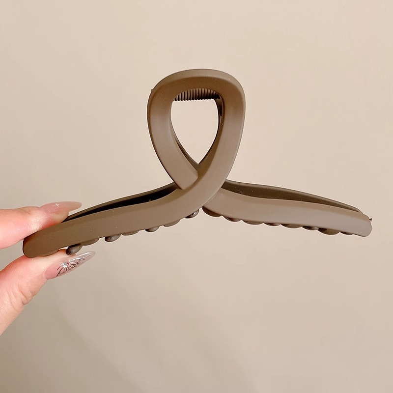 Extra-grande 15cm cabello más tiburón clip temperamento esmerilado agarrar clip de cabello de cabeza detrás de la tarjeta de cabello de cabello