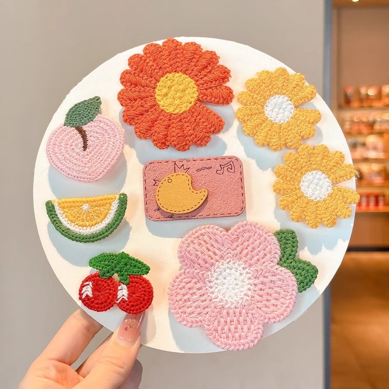 Lindo flequillo en la frente, artefacto de acabado de cabello roto para niños, bebé femenino, horquilla de cabello, tocado de velcro para bebé