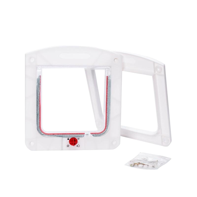 El agujero de Puerta del gato del animal doméstico agujero de Puerta del perro puede controlar la entrada libre y la salida del animal doméstico Puerta de dos vías suministros para mascotas entrega de una sola pieza