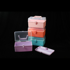 加厚便攜式手提文具畫畫收納箱 塑料藥箱小學生美術箱工具箱批發