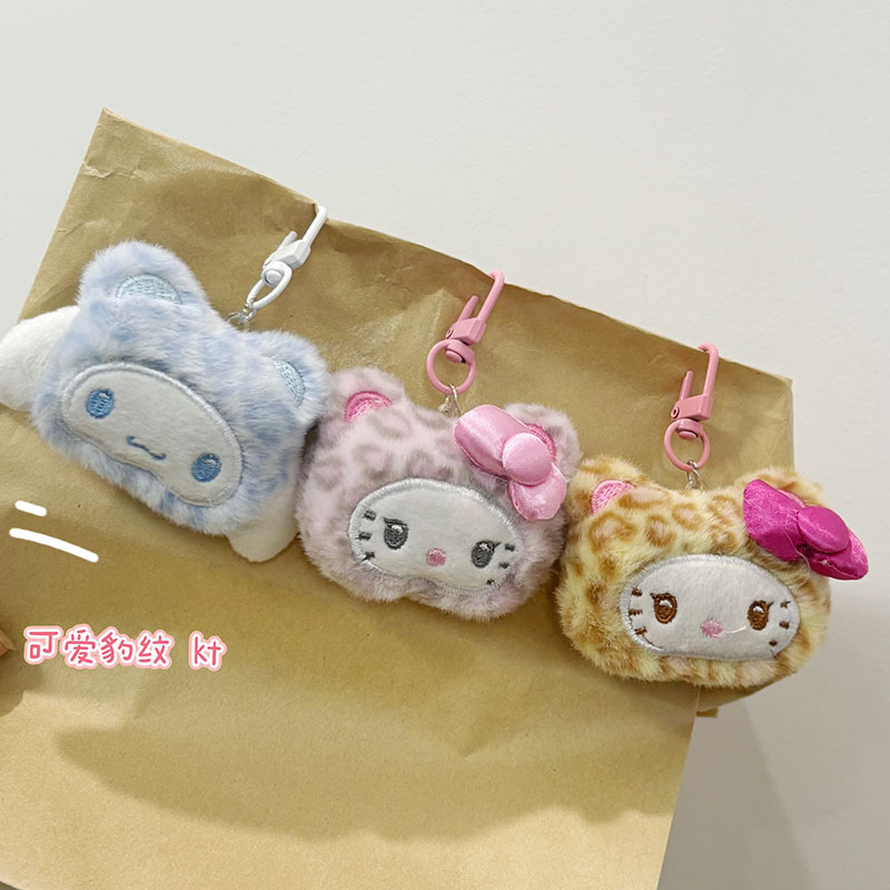Sanrio Kitty Cat Leopard Plush Pendant Cute Girl Cartoon Jade Poodle Couple Schoolbag Accessories Gift Sanrio Kitty Cat Leopard Plush Pendant Cute Girl Cartoon Jade Poodle Couple Schoolbag Accessories Gift