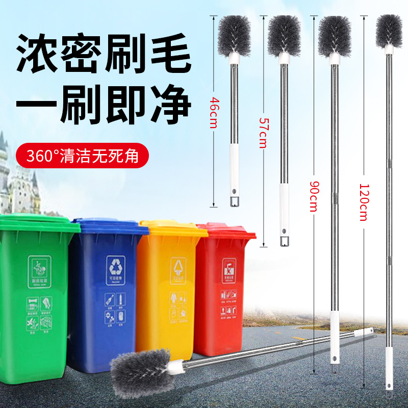 升级款马桶刷加长杆垃圾桶刷家用洗厕所水池刷子平头刷浴室盆耐用