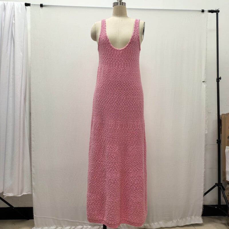 Factory Custom-Made New Summer Style Round Neck Pullover Hollow-Out Tassel Sleeveless Short Dress Designer Knit Dress