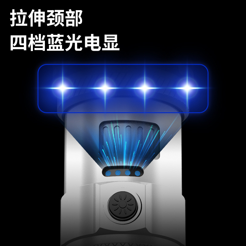 Linterna Día Nacional Double Eleven Bienestar Linterna de luz fuerte en stock suficiente batería recargable incorporada Linterna de iluminación