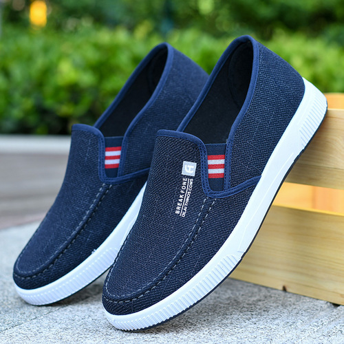  New Old Beijing Cloth Shoes Lazy Slip-on Men's Canvas Shoes Work Shoes Casual Sports Cloth Shoes for Men
