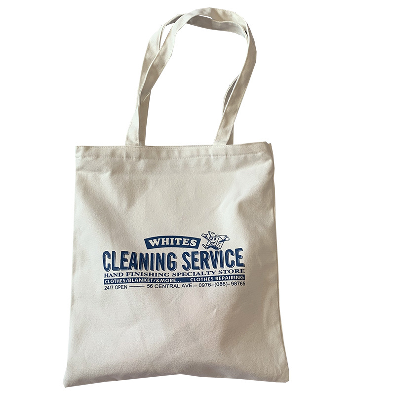 Nuevo ins bolsa de lona de un hombro de moda estilo coreano artístico simple carta estudiante bolsa de compras de lona para hombres y mujeres