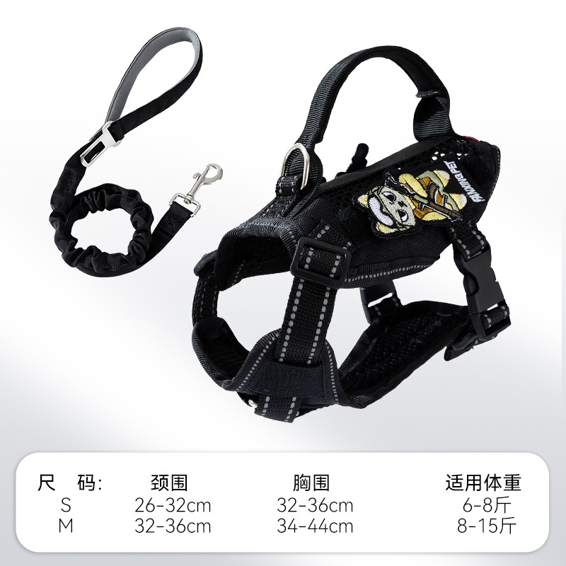 Gato transfronterizo al aire libre ligero táctico correa para el pecho correa para el pecho anti-liberación cuerda para caminar gato correa para mascotas