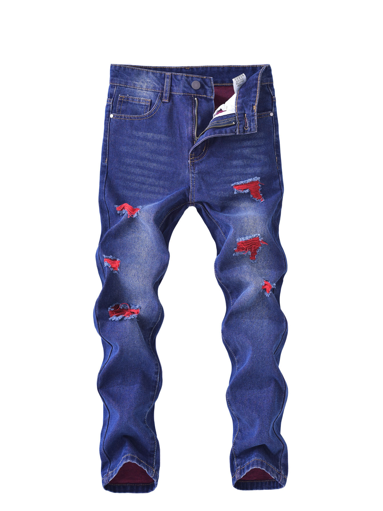 Rippade jeans för pojkar vardagsbyxor barnmode_voghion.com