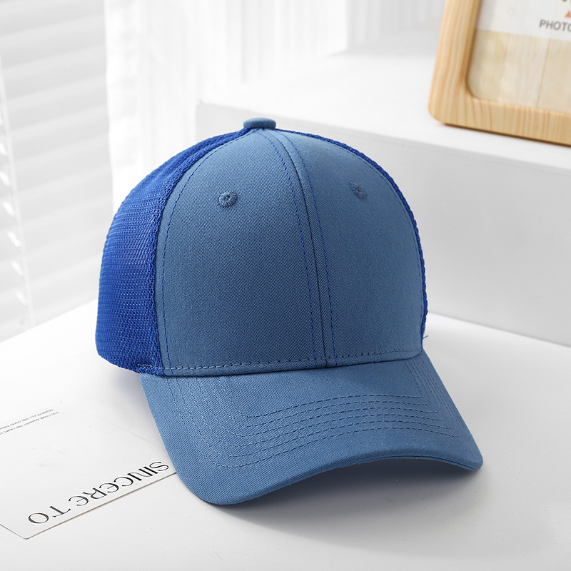 Sombreros para niños, sombreros para el sol, gorras de primavera y otoño, gorras de béisbol coreanas para padres e hijos, gorras de media malla con protector solar de moda para hombres