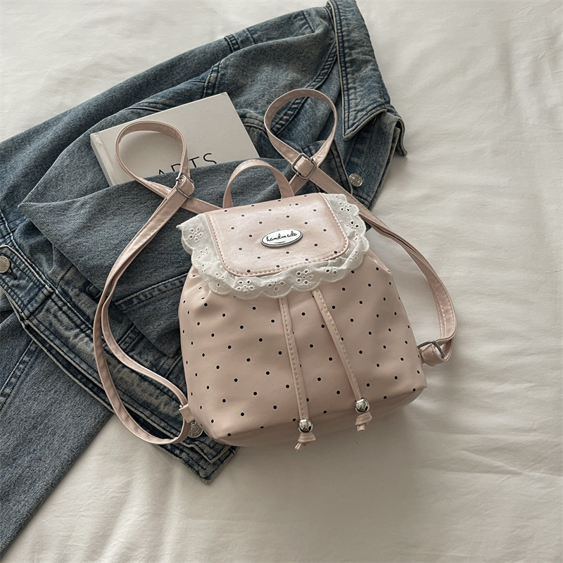 Coreano ins lindas mochilas de encaje 2026 nuevo fresco dulce mochila de chicas onduladas mochila pequeña