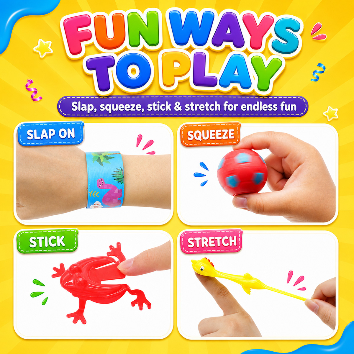 Juego de Juguetes Antiestrés Infantiles Set de 180 Piezas, Silicona, para Fiestas Infantiles image 5