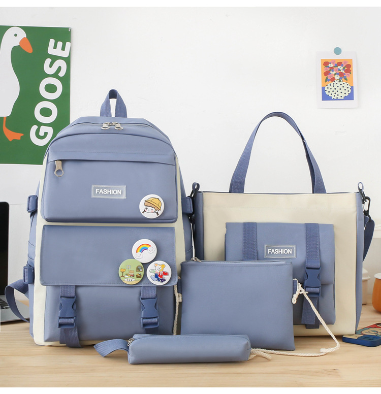 Women's Gender Solid Color Casual School Daily School Backpack