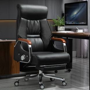 Genuine Leather Boss Chair, Comfortable Office Chair, Home Seat, Reclining Chair, Computer Chair, Swivel Chair, Executive Chair, High Backrest