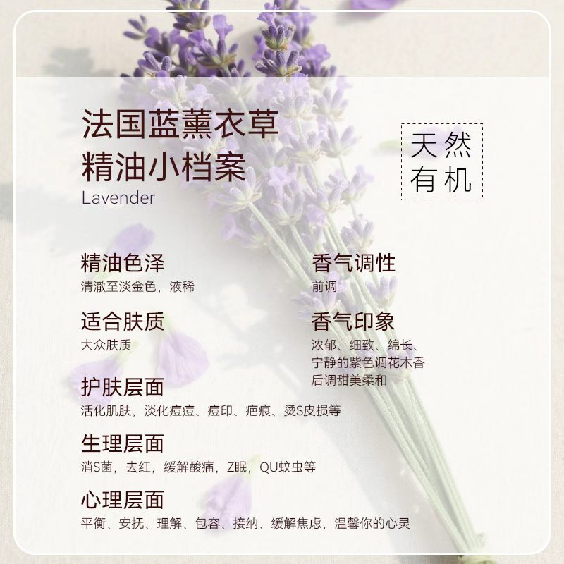 PURE ESSENTIAL OIL  法国蓝薰衣草单方精油   舒缓情绪  10ML|undefined