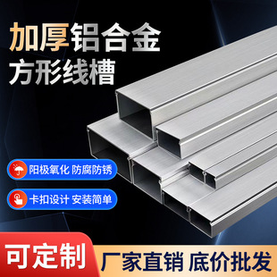 Wholesale in Stock, Hardware Store Stock, Aluminum Alloy Square Wire Duct, Surface-Mounted Fire Retardant Wire Duct, Small Specifications